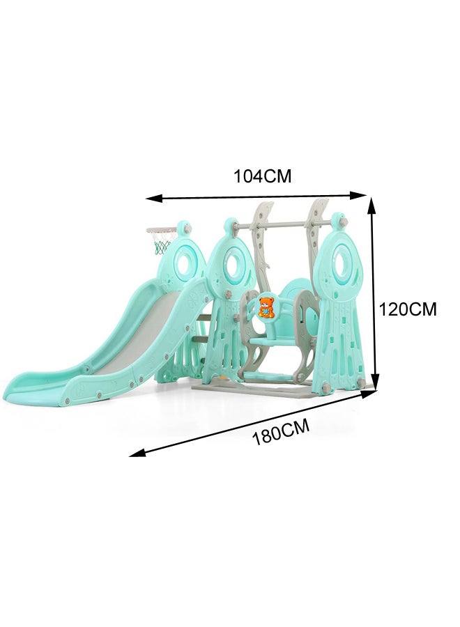 XIANGYU 3-In-1 Indoor Swing And Slide With Basketball Hoop 145X180X120cm  - Image 5