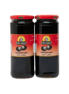 فيجارو زيتون أسود سادة 270غرام عبوة من قطعتين  - Image 1