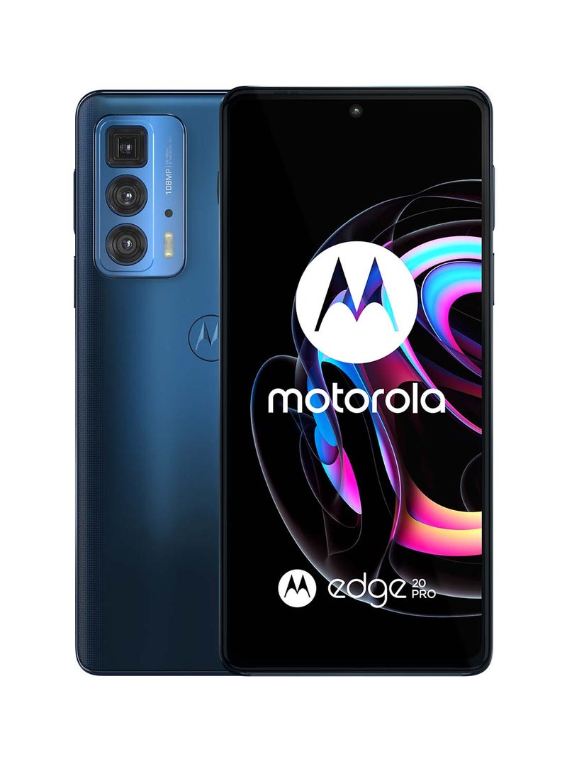 Motorola - Edge 20 Pro Dual SIM Midnight Blue 12 GB RAM 256 GB 5G With Lenovo Tab M8,2 GB RAM,16 GB ROM - Middle East Version - Image 1