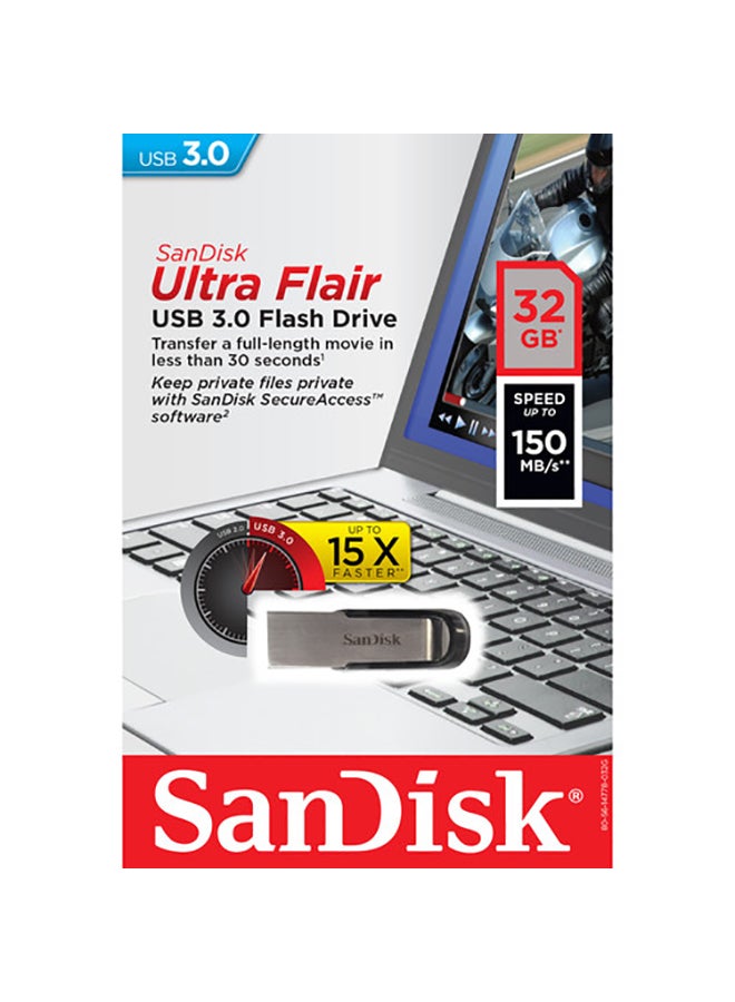 سانديسك - فلاش درايف ألترا فلير بمنفذ USB 3.0 32 GB - Image 1