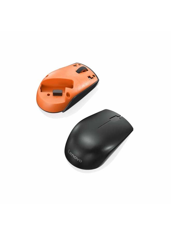 Lenovo - 300 Wireless Compact Mouse, 2.4 GHz RF Wireless Connection, 1,000 dpi Laser Sensor, 3 Buttons, 32' / 10 m Wireless Range, Single AA Battery, Black - Image 1