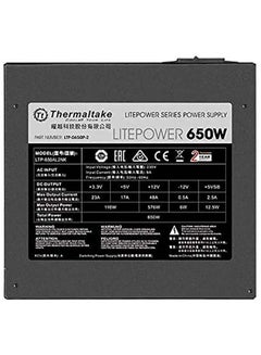Thermaltake Litepower 650W Power Supply, Non Modular, ATX 2.3 & EPS, Active-PFC, PSU, 12cm, EU/Non, 80PLUS Black  - Image 4