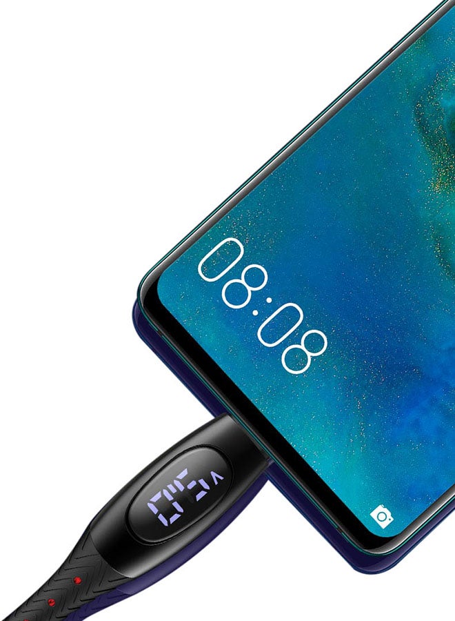 كيو سي واي كابل مضفر Type C للشحن السريع ونقل البيانات أسود - Image 4