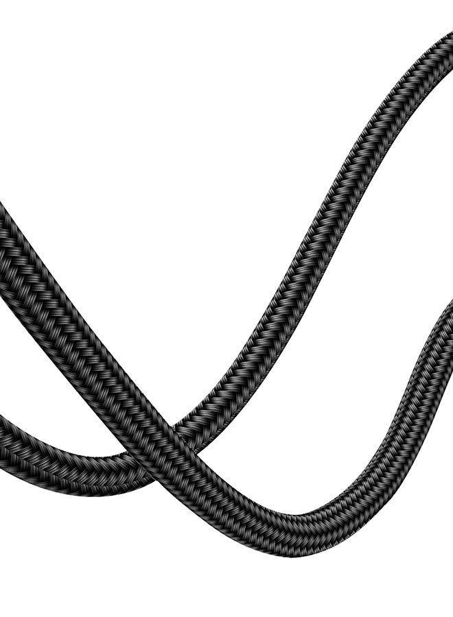 كيو سي واي كابل مضفر Type C للشحن السريع ونقل البيانات أسود - Image 5