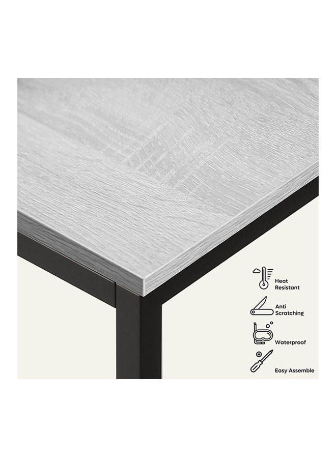 L Shaped Desk with Shelves  Reversible Corner Grey 75x120x90cm