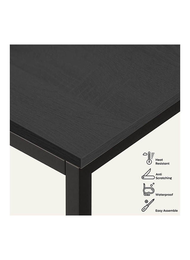 Home Gallery L Shaped Desk with Shelves  Reversible Corner Black 75x120x90cm - Image 5