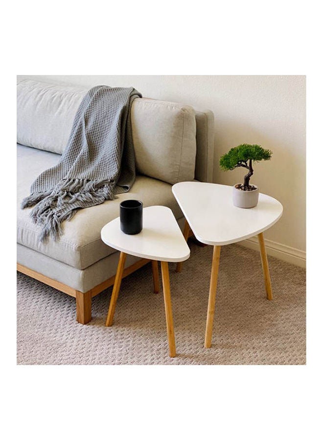 Home Gallery Natural  Table White 35x35x50cm - Image 2