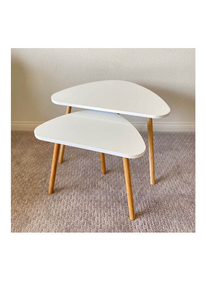 Home Gallery Natural  Table White 35x35x50cm - Image 3