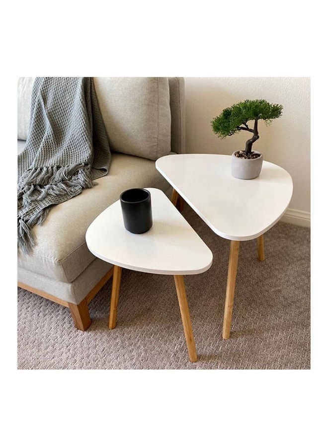 Home Gallery Natural  Table White 35x35x50cm - Image 4