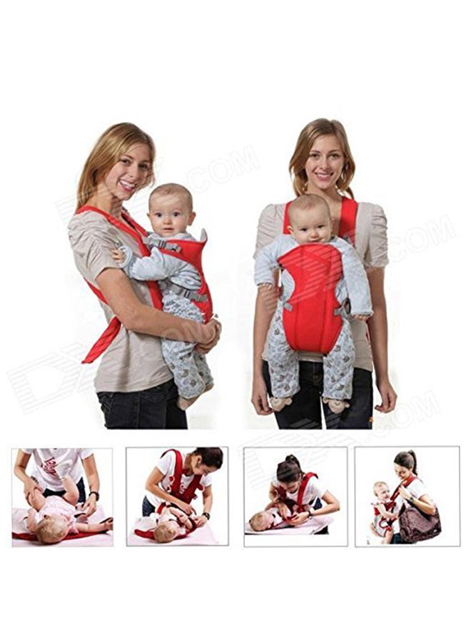 Generic - 4-In-1 Kids Adjustable Carrier With Comfortable Head Support And Buckle Strap - Red - Image 1