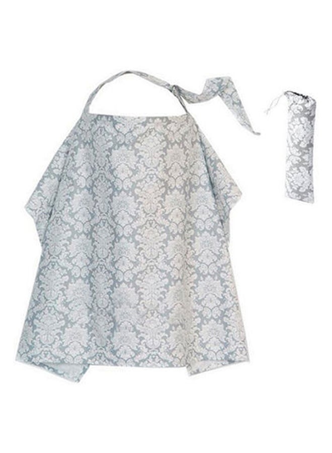 Generic Adjusted and Comfortable Cotton Nursing Cover With A Carrying Case For Storage-Grey  - Image 1
