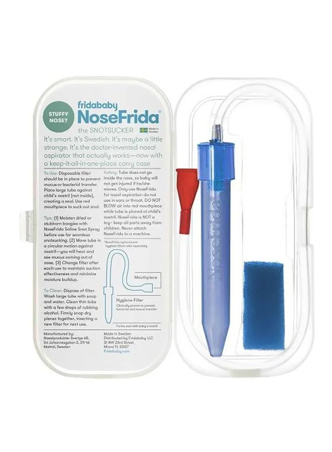 fridababy Baby Nasal Aspirator NoseFrida The Snotsucker For Stuffy Nose With Travel Case
