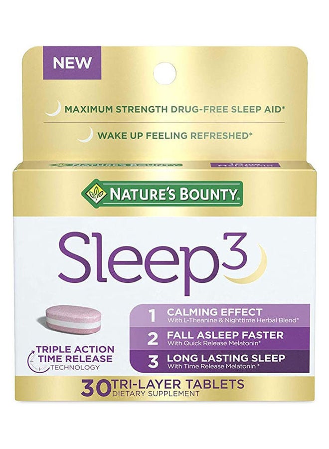 Sleep 3 Melatonin 10mg 30 Tri-Layer Tablets