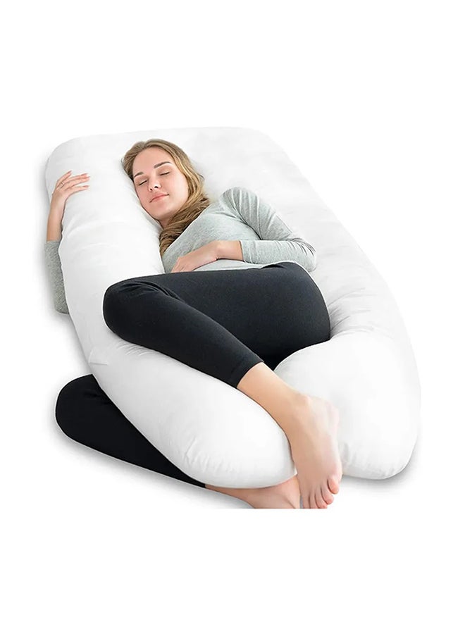 High-quality U-shaped Dream Comfortable and Relaxed Stuffed Maternity Pillow Cotton White ‎139.9x80.01x20.09cm  - Image 2