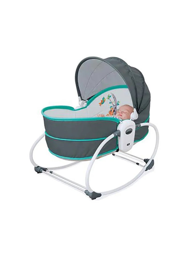 Mastela - 5-In-1 Removable Seat Adjustable Canopy Rocker Bassinet Napper With Musical Vibration - Image 1