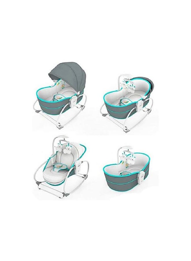 Mastela - 5-In-1 Removable Seat Adjustable Canopy Rocker Bassinet Napper With Musical Vibration - Image 1