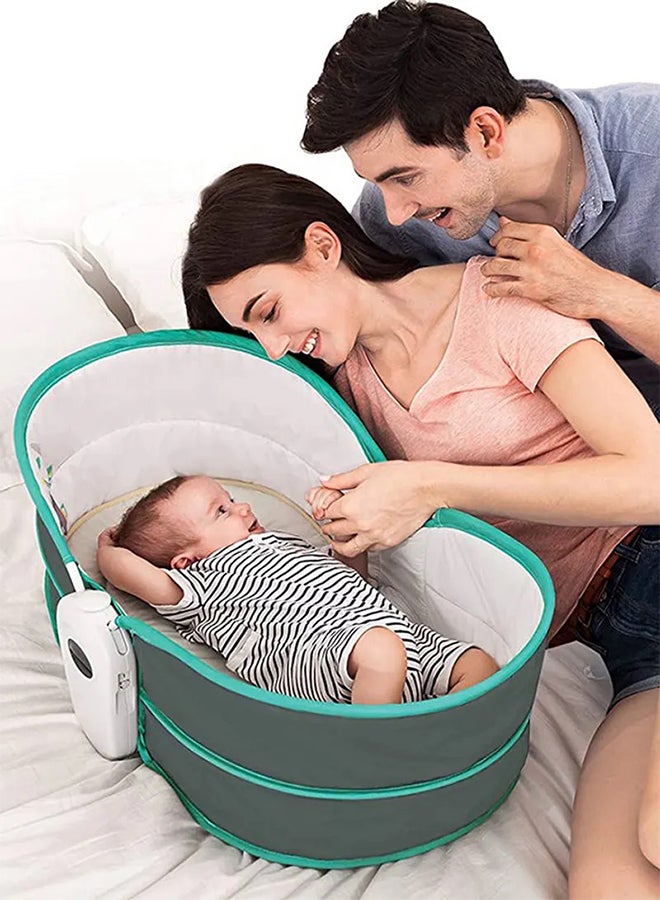 Mastela - 5-In-1 Removable Seat Adjustable Canopy Rocker Bassinet Napper With Musical Vibration - Image 1