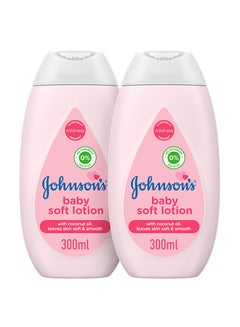 Johnson's Pack Of 2 Baby Soft Lotion With Coconut Oil For Soft And Smooth Skin - 300ml  - Image 1