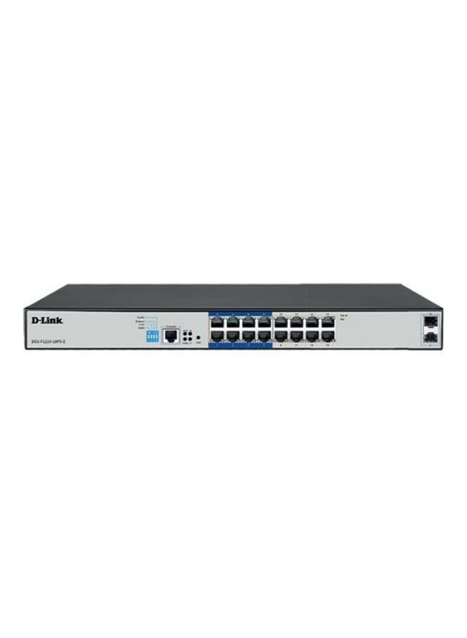 D-Link 18-Port Layer 2 Gigabit Managed Long Range PoE+ Surveillance Switch With 2 SFP Ports Black - Image 1