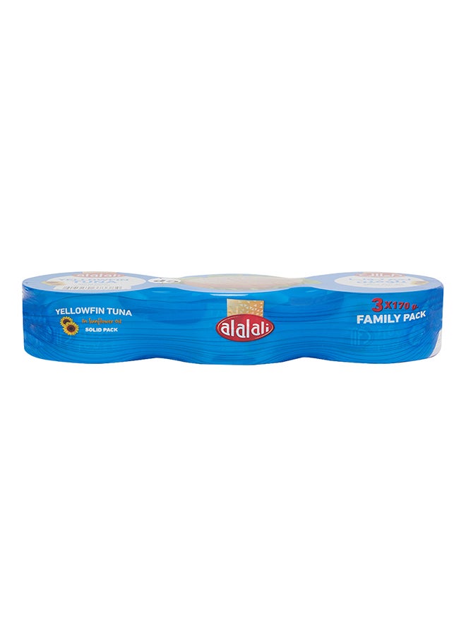 Al Alali Yellowfin Tuna In Sunflower Oil 170grams Pack of 3  - Image 2