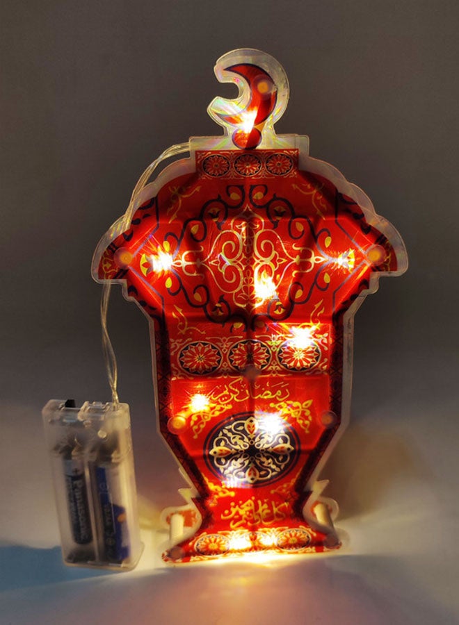 LED Lighting Ramadan Lantern Multicolour 20cm - Image 2