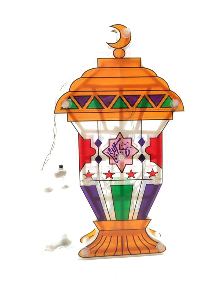 LED Lighting Ramadan Lantern Multicolour 20cm  - Image 1