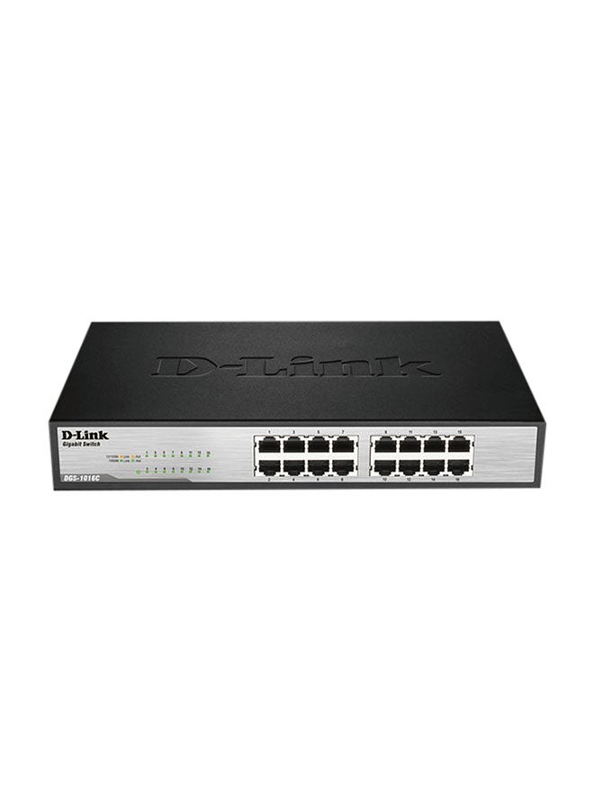 D-Link 16-Port 10/100/1000Base-T Unmanaged Gigabit Switch Black  - Image 1