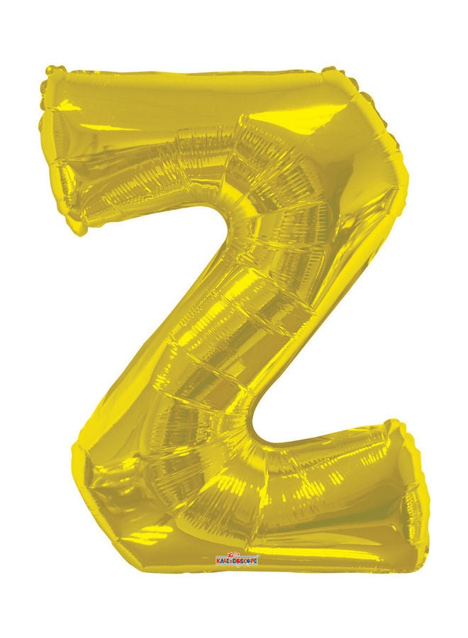 Letter Z Gold Shaped Balloon
