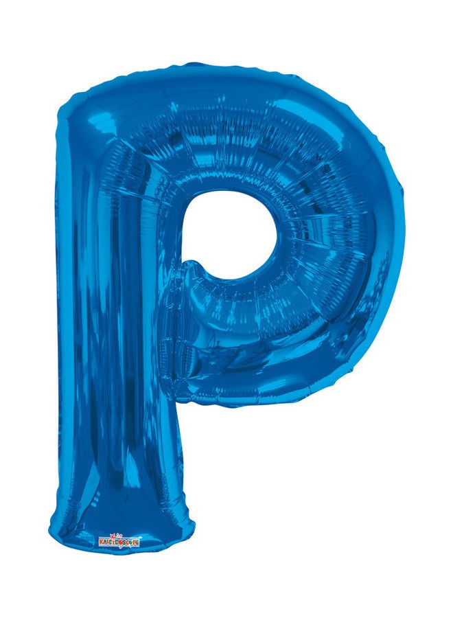 Kaleidoscope - Letter P Royal Blue Shaped Balloon - Image 1