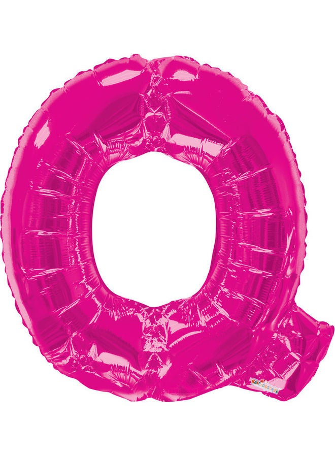 Letter Q Magenta Shaped Balloon