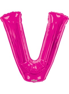 Kaleidoscope Letter V Magenta Shaped Balloon 34inch 