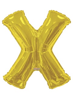 Kaleidoscope Letter X Gold Shaped Balloon 