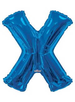 Kaleidoscope Letter X Royal Blue Shaped Balloon 