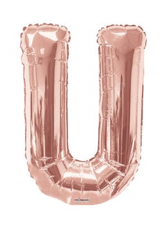 كلايدوسكوب Letter U Rose Gold Shaped Balloon 