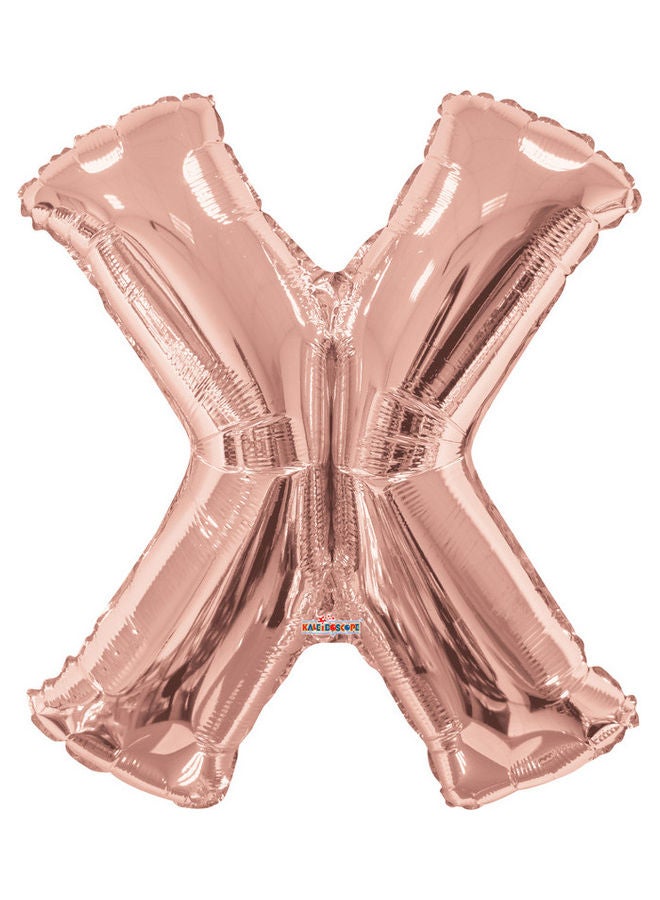 كلايدوسكوب Letter X Rose Gold Shaped Balloon 34inch 