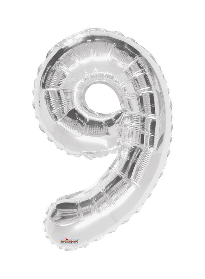 Kaleidoscope Number 9 Silver Shaped Balloon 34inch 