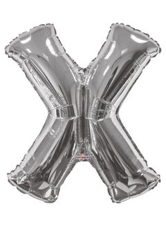 Kaleidoscope Letter X Silver Shaped Balloon 