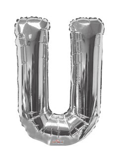 Kaleidoscope Letter U Silver Shaped Balloon 34inch 