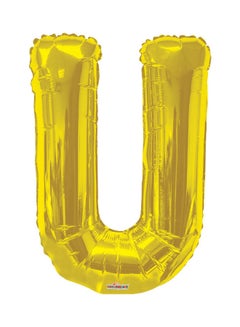 Kaleidoscope Letter U Gold Shaped Balloon 34inch 