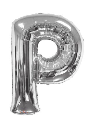 Letter P Silver Shaped Balloon 34inch - v1648579547/N53003348A_1