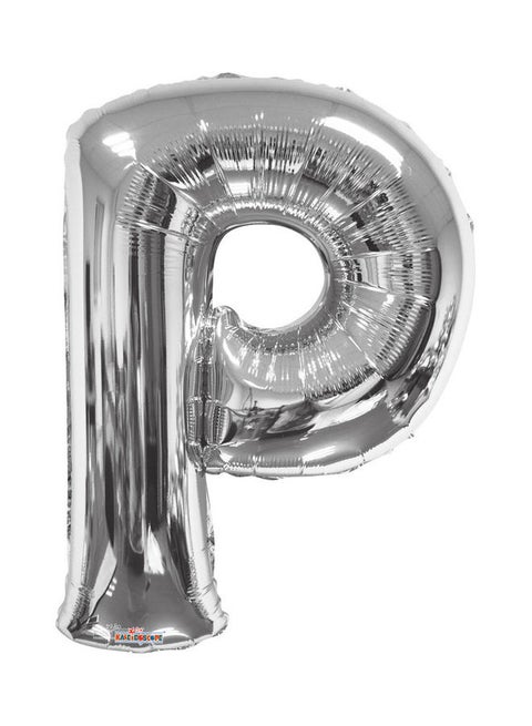 Letter P Silver Shaped Balloon 34inch