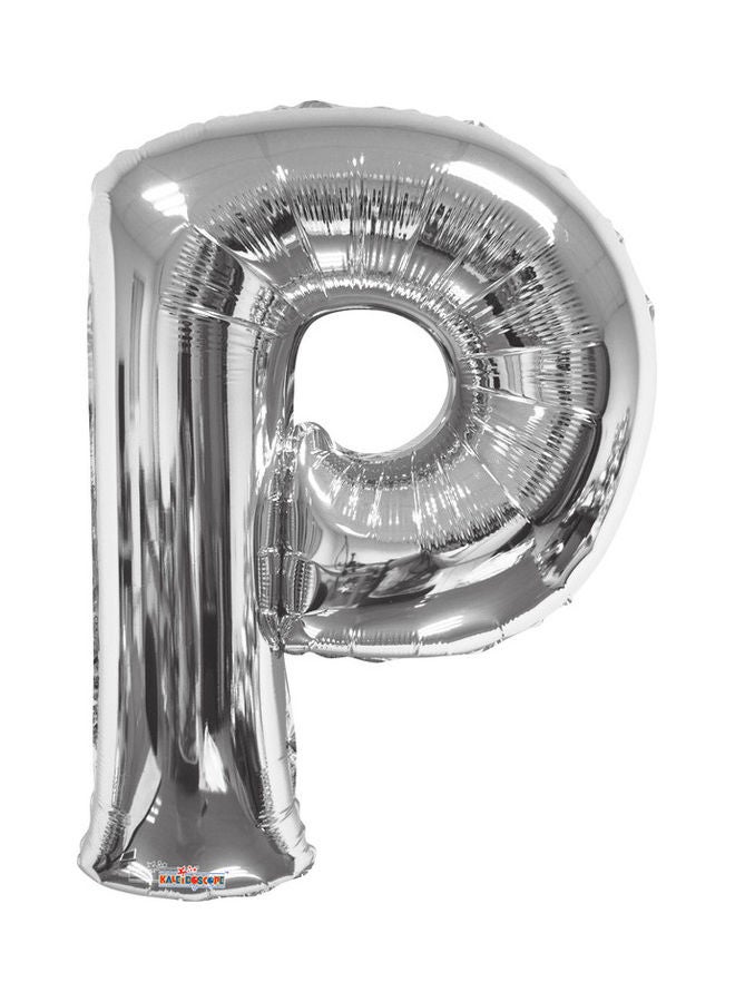 كلايدوسكوب - Letter P Silver Shaped Balloon 34inch - Image 1