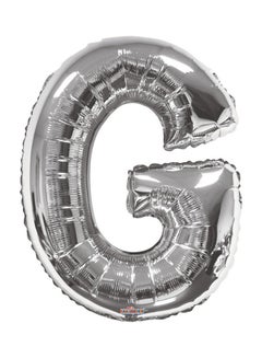 Kaleidoscope Letter G Silver Shaped Balloon 