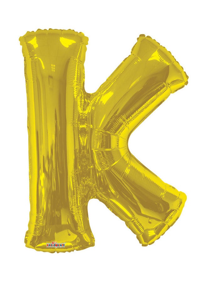 كلايدوسكوب - Letter K Gold Shaped Balloon - Image 1
