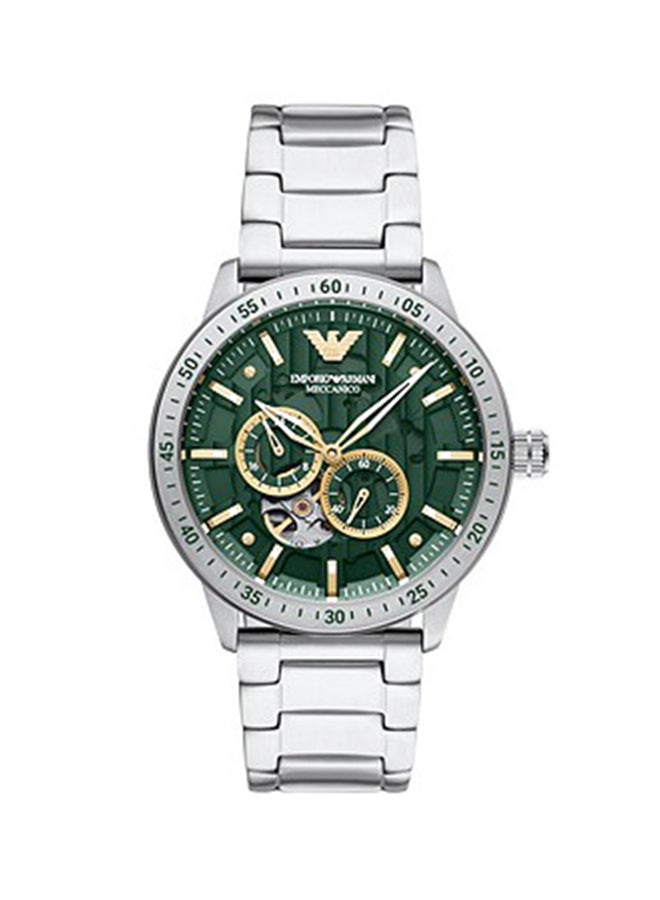 امبوريو ارماني ساعة يد أوتوماتيكة بسوار من الاستانلس ستيل طراز AR60053 للرجال - Image 1