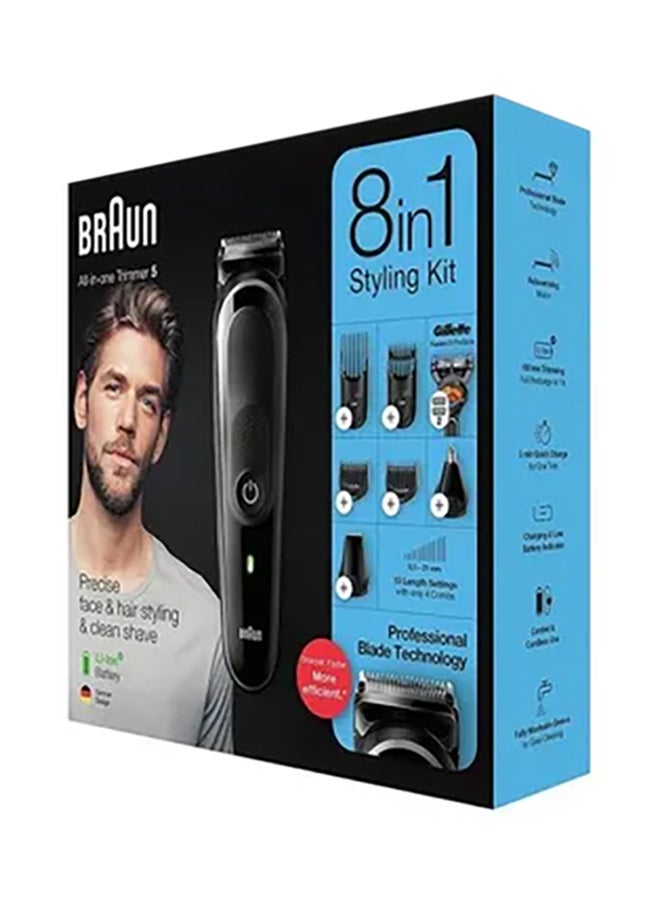 BRAUN - 8-in-1 Trimmer With 6 Attachments And Gillette Fusion5 ProGlide Razor Black - Image 1