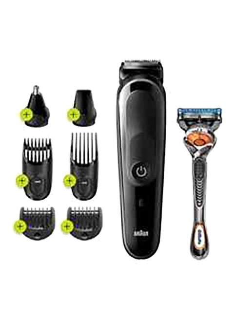 8-in-1 Trimmer With 6 Attachments And Gillette Fusion5 ProGlide Razor Black