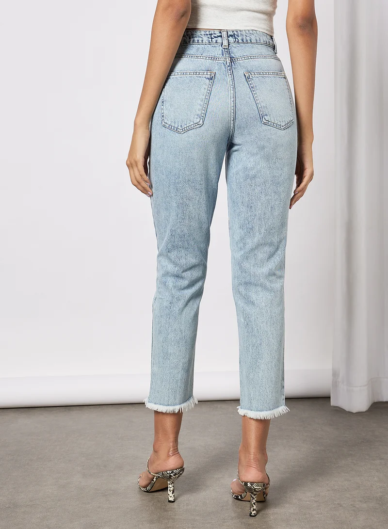 NEW LOOK Ripped Mom Jeans