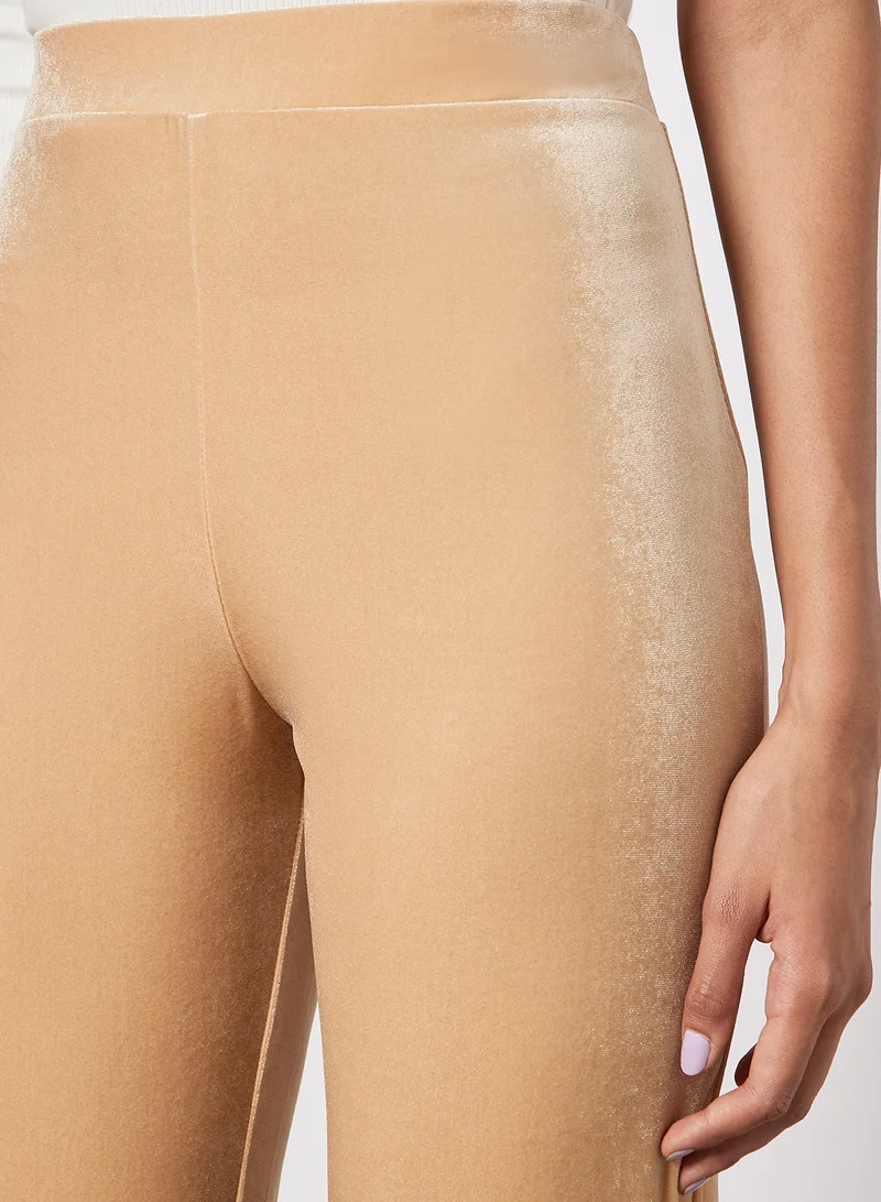 NEW LOOK Velour Joggers Beige