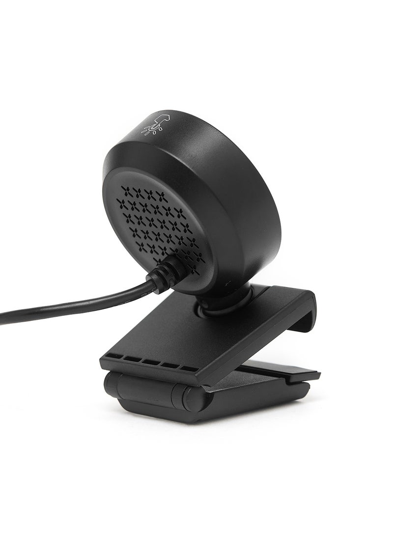 Noon East - 2K 30FPS Webcam With Microphone,Auto Focus,Color Correction and Privacy Cover Black/White - Image 1